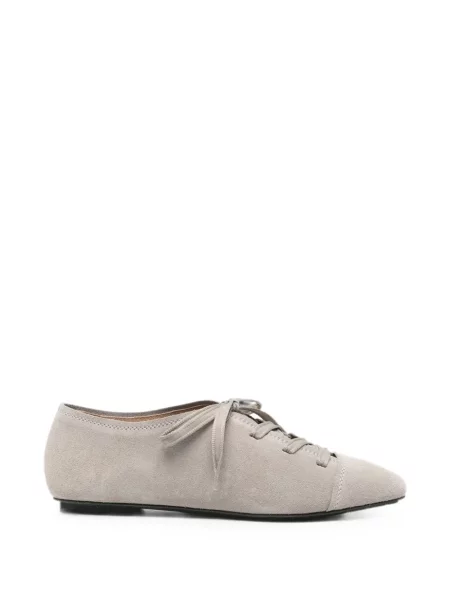 Pantofi derby Emporio Armani cu șireturi din dantelă gri