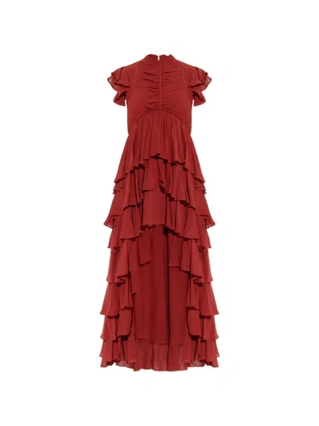 Rochie Allsaints asimetrică de costum roșu