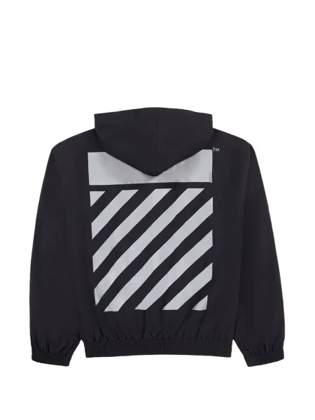 Raštuotas džemperis su gobtuvu L/ab C/o Off-white balta
