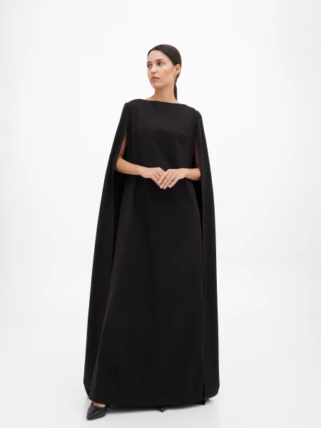 Сукня максі a LOT вовна/віскоза чорний