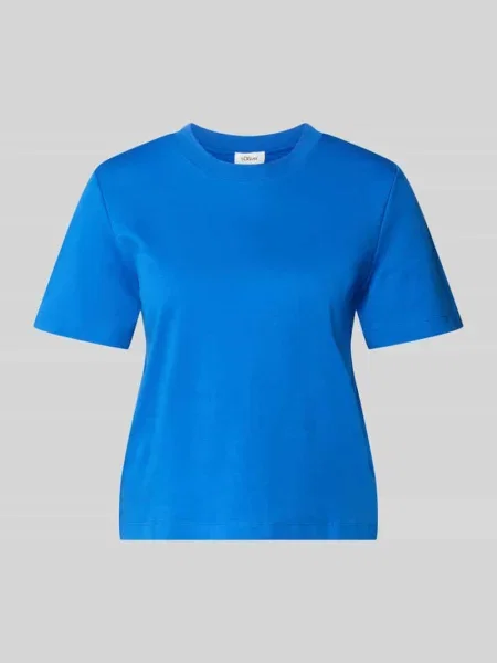 Męski t-shirt o kroju regular fit z czystej bawełny S.oliver Red Label niebieska