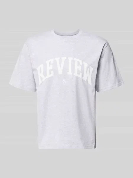 T-shirt z nadrukiem z logo i okrągłym dekoltem Review