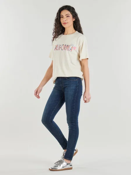 Skinny fit džínsy Levi's 721 s vysokým pásom modrá