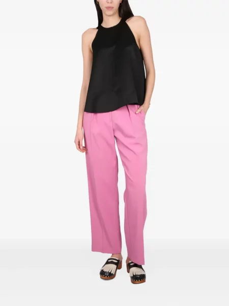 Pantaloni Alysi plisate roz
