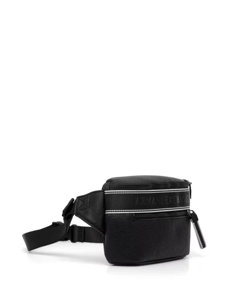 Curea Armani Exchange cu autograf negru