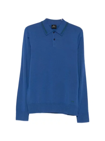 Lung tricou polo Ps Paul Smith albastru