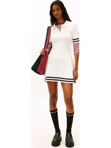 Tommy Jeans Rochie tricotată Écru