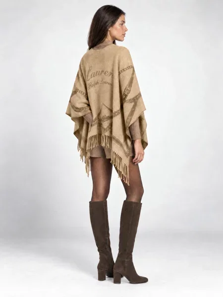 LAUREN RALPH LAUREN Poncho Maro deschis gri