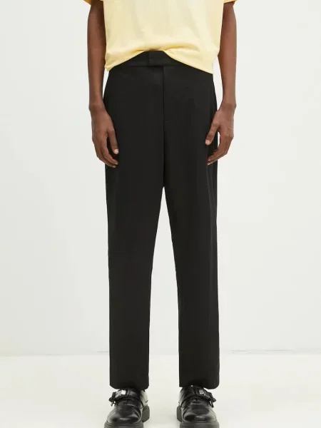 Represent pantaloni Smoking Pant barbati cu fason chinos negru