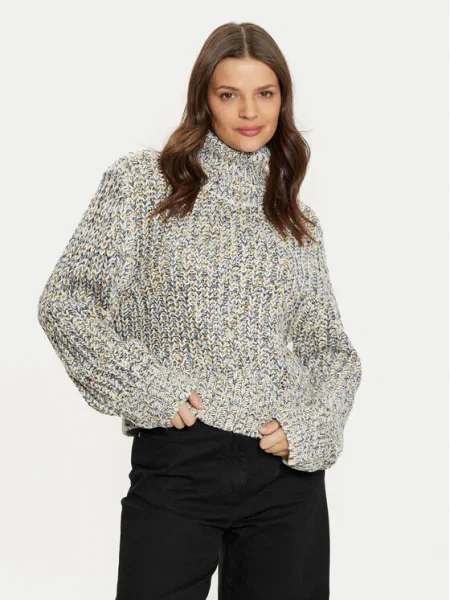 Noisy May Bluză cu gât Bethy Bej alb