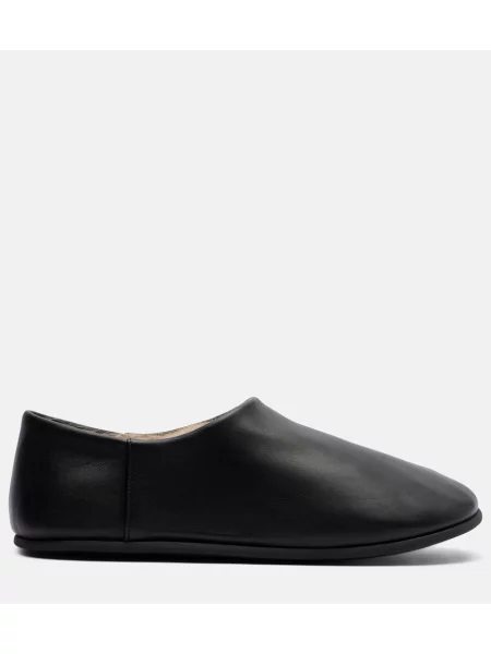 Botine Christen din piele slip-on negru