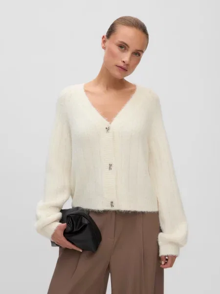 VERO MODA Geacă tricotată VMSALLY deschis bej