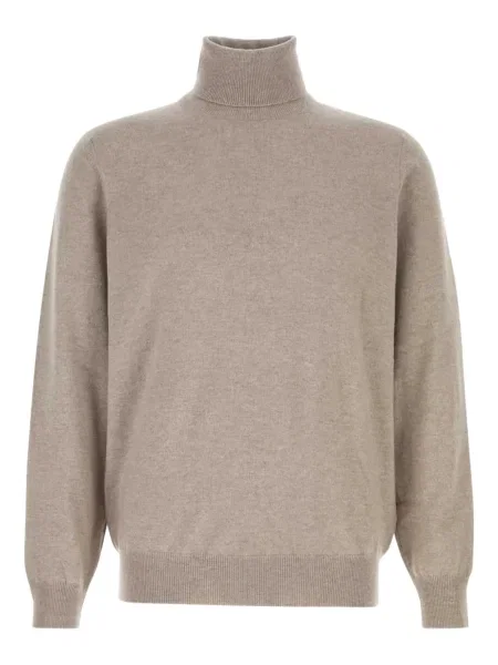 Sweter Brunello Cucinelli brązowy