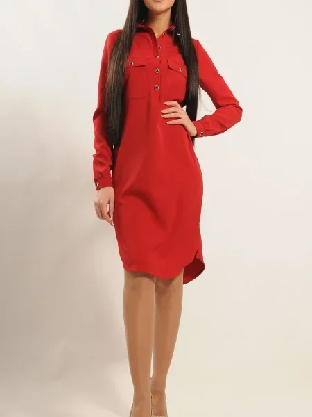 Сукня міді RiMari бавовна/поліестер червоний