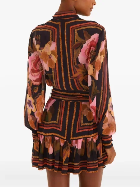 Rochie mini Farm Rio cu dungi negru
