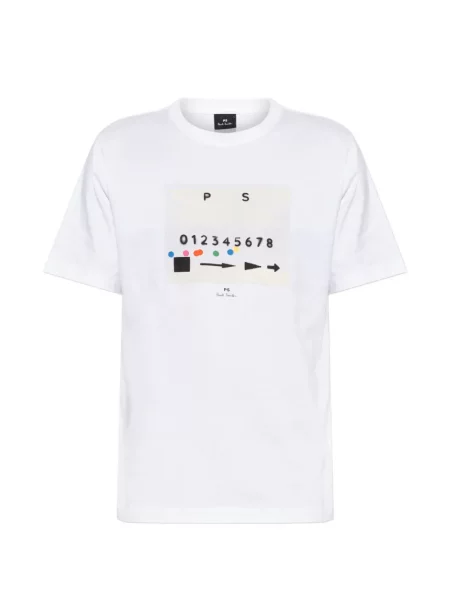 Tricou Ps Paul Smith cu imagine alb