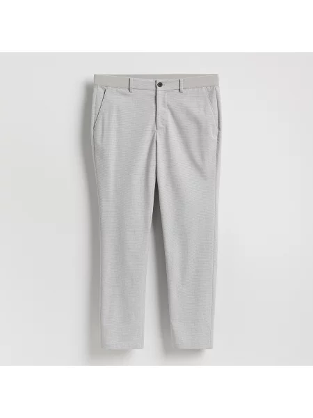 Reserved Kalhoty chino slim fit středně šedá