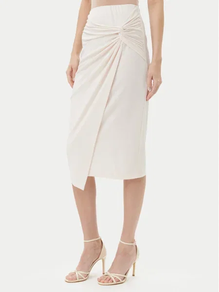 Rinascimento Fustă midi bej