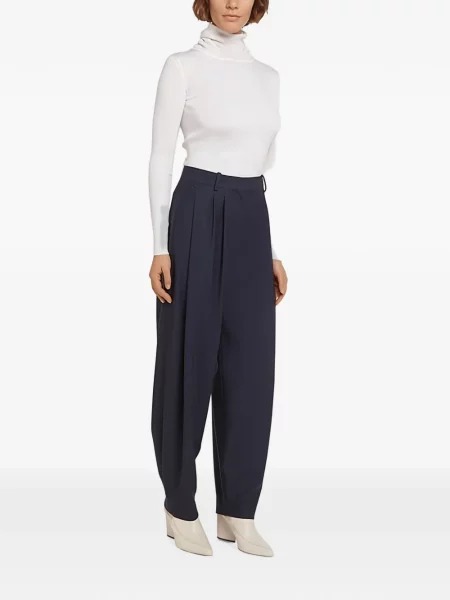 Pantaloni Ferragamo conici albastru