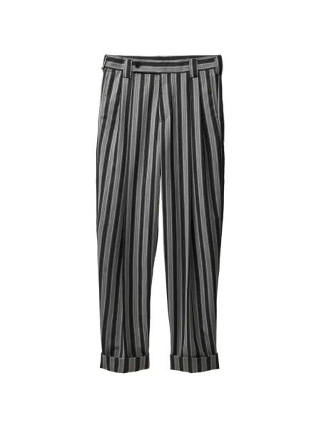 Dungat subțire pantaloni Versace de lână negru