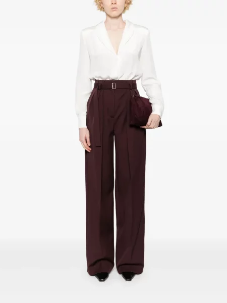 Plisuoti kelnės Lanvin raudona
