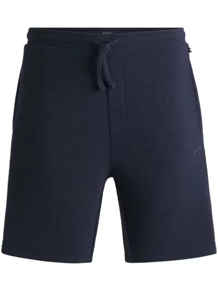 Pantaloni scurți Boss cu broderie albastru