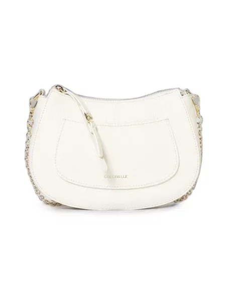 Torebka crossbody Coccinelle skórzana biała