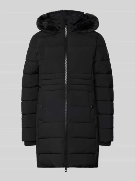 Płaszcz pikowany zapinany na błyskawiczny dwustronny Nautgård czarny