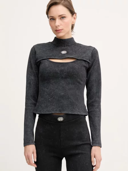 Alpha Industries tričko s dlouhým rukávem s World Cut Out Longsleeve W šedé