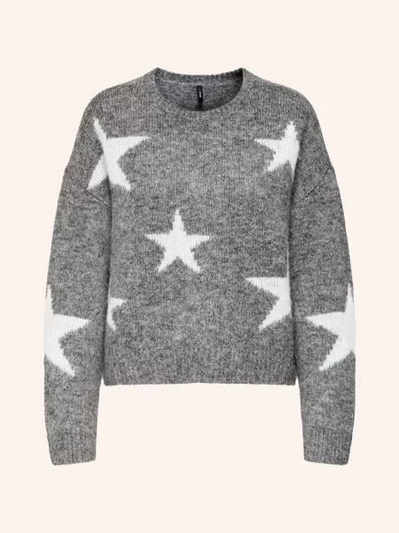 Only Sweter grau biały