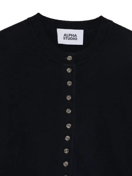 Cardigan Alpha Studio tricotate negru