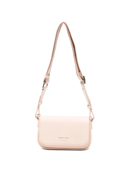 Mini geantă Emporio Armani mini cu autograf roz