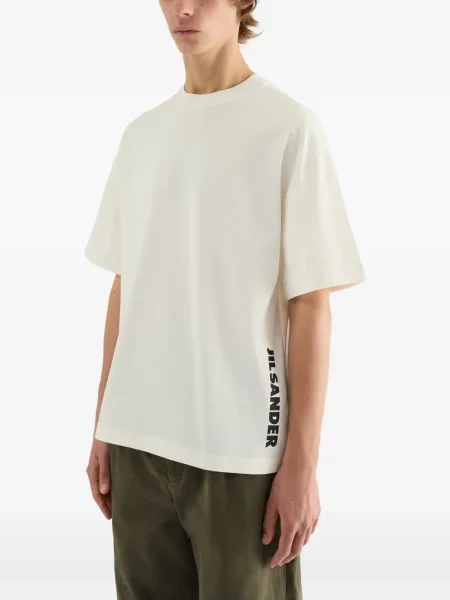Tricou Jil Sander cu imagine alb