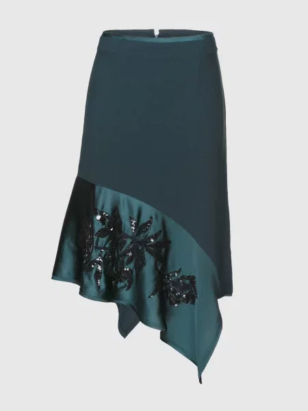 Смарагдова спідниця P.a.r.o.s.h. зелена