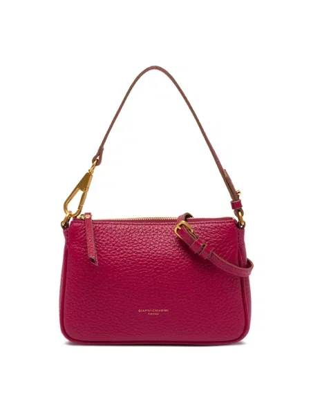 Torebka skórzana Gianni Chiarini skórzana fioletowa