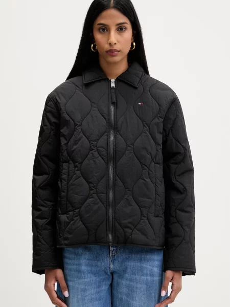 Tommy Jeans geacă de tranziție pentru femei negru