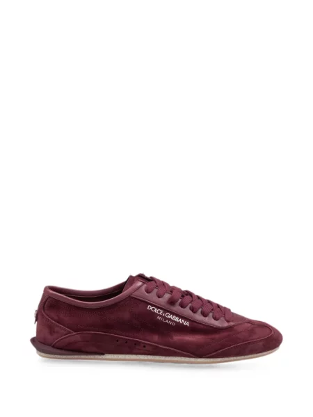 Sneakerși Dolce & Gabbana din piele de căprioară roșu
