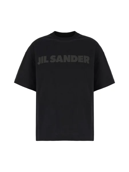 Koszulka Jil Sander z logo czarna