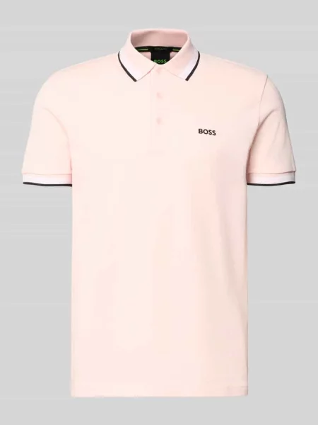 BOSS Green polo Paddy różowa