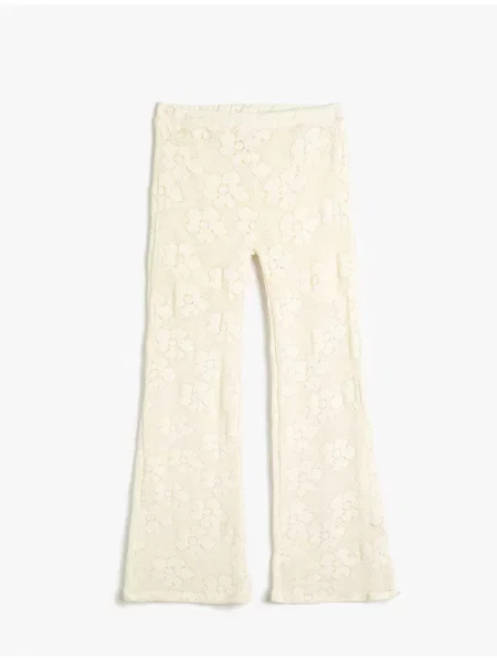 Pantaloni copii Koton alb
