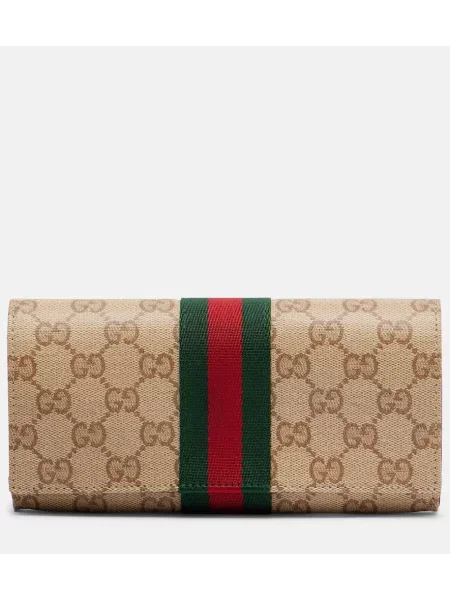 Portofel Gucci din canvas bej