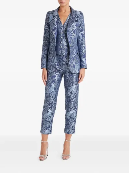 Gėlėtas raštuotas švarkas Temperley London mėlyna