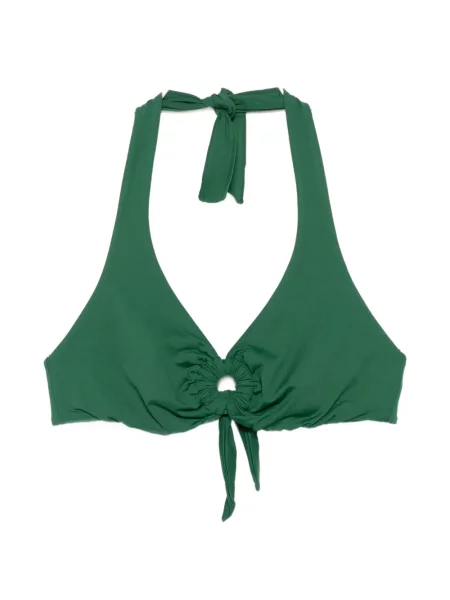 Top Fisico z dekoltem halter zielony