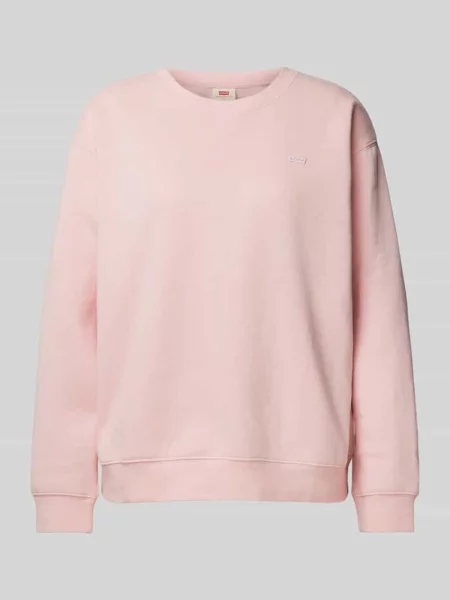 Bluza z prążkowanymi wykończeniami Levi's różowa