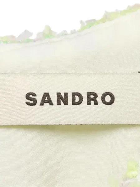 Rochie mini Sandro din tweed verde
