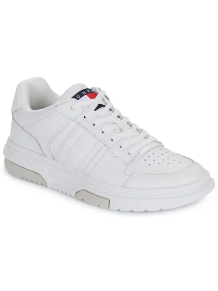 Usnjene superge Tommy Jeans bela