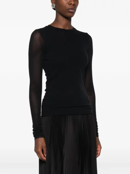 Lung tricou Meimeij negru