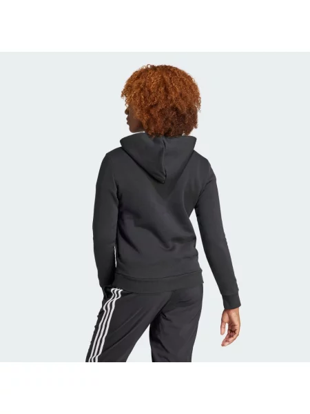 Bluza z kapturem Adidas polarowa z logo biała