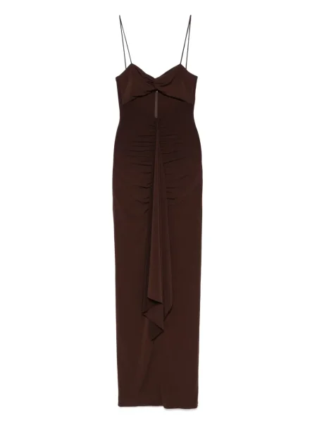 Rochie maxi Nissa de costum maro