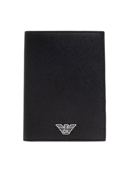 Portfel Emporio Armani skórzany czarny